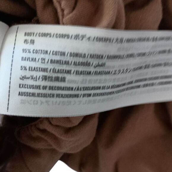 Y2K Hollister Milkmaid Top XXS Babydoll Cropped Ruched Coquette Puff Sleeves Tan - Picture 10 of 16